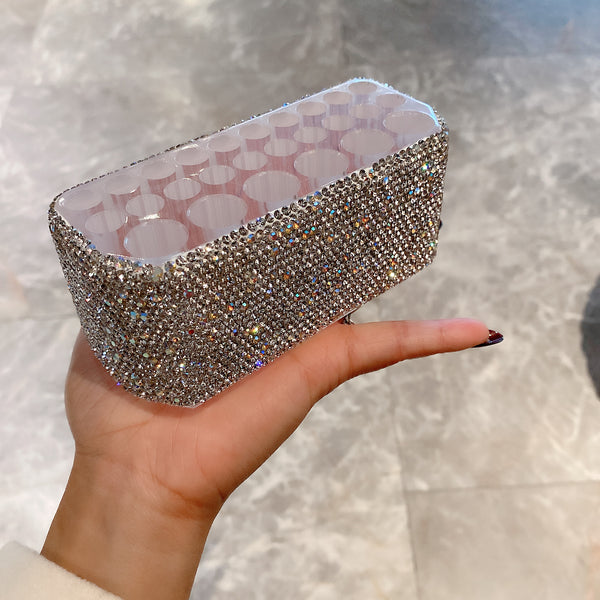 All Rhinetsones Sparkling Acrylic Makeup Brush Holder
