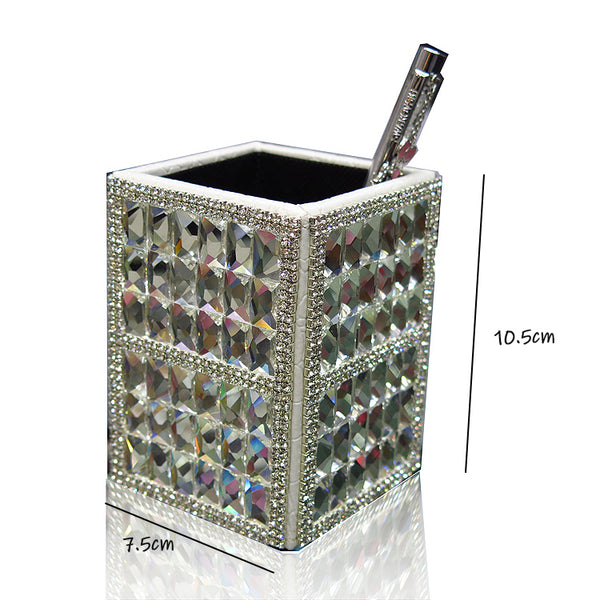 Crystal Cosmetic Storage Box Jewelry Container Make Up Case