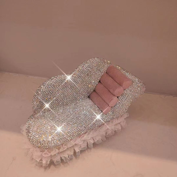 Jewelry Storage Sparkling Organizer with Rhinestones