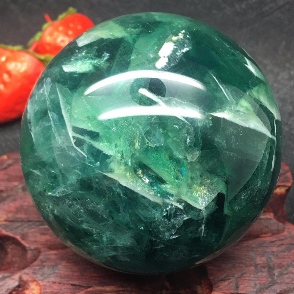 Natural Fluorite Crystal  Ball