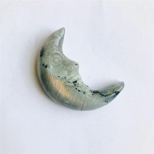 crystal carvings moon labradorite