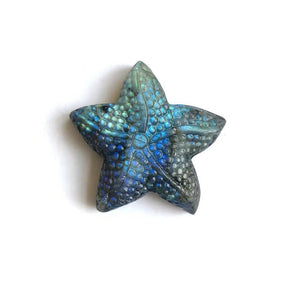 crystal carvings starfish labradorite