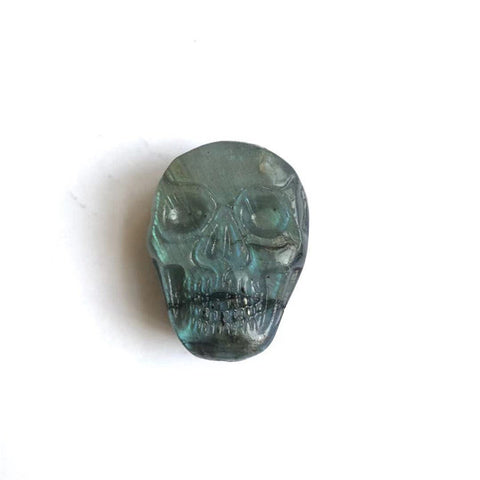 crystal carvings skull labradorite