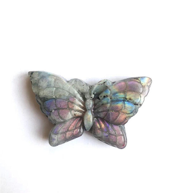 crystal carvings butterfly labradorite